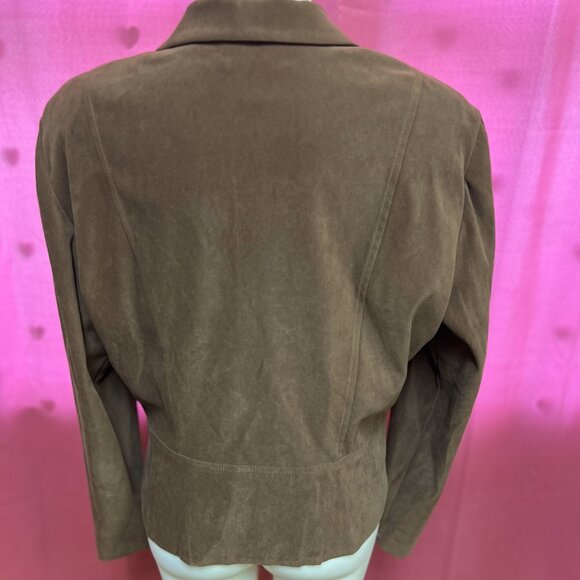 #206 K Studio Brown Tan Button-Down Dress Shirt Size 18 - Picture 3 of 6